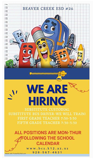 Beaver Creek Hiring Flyer