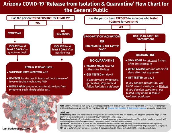 Release from Isolation flow chart