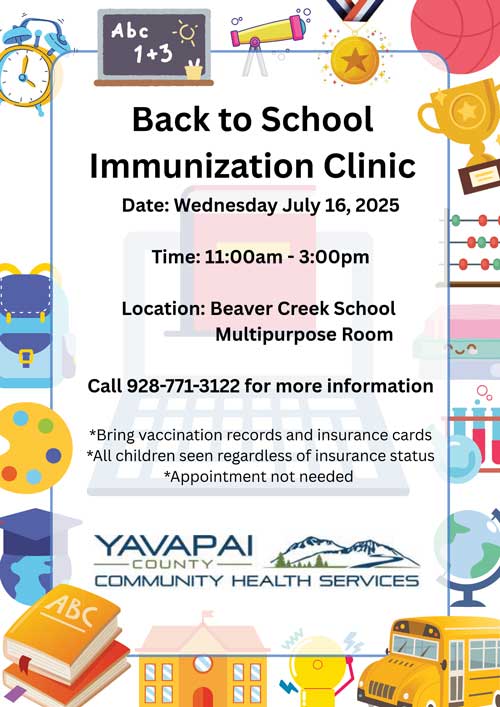 Back-to-School Immunization Clinic flyer